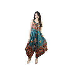 Load image into Gallery viewer, Mandala elephant 71 Women&#39;s Jumpsuit with Belt in Green JP0097 020071 06