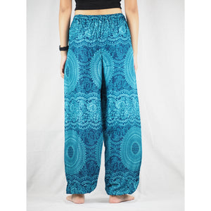 Monotone Mandala Unisex Drawstring Genie Pants in Ocean Blue PP0110 020031 06