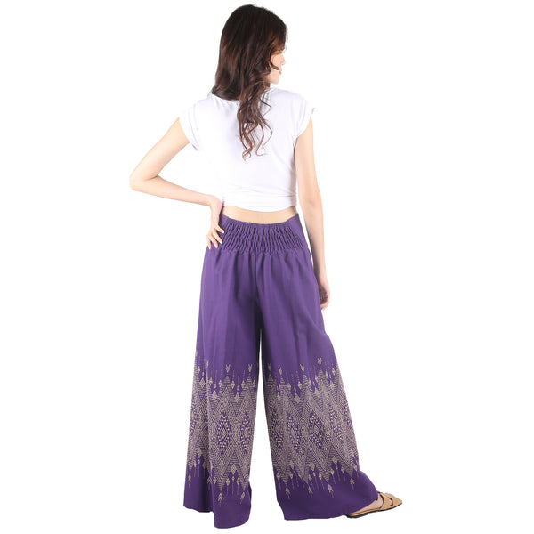Thai Royal Unisex Cotton Palazzo pants in Purple PP0076 010091 01