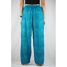 Load image into Gallery viewer, Paisley Mistery Unisex Drawstring Genie Pants in Blue PP0110 020016 04