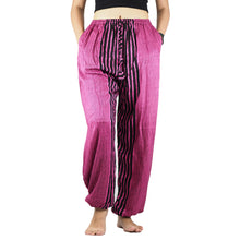 Load image into Gallery viewer, Zebra Unisex Drawstring Genie Pants in Pink PP0110 020077 04