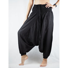Load image into Gallery viewer, Solid Color Unisex Aladdin Drop Crotch Pants in Black PP0056 020000 10