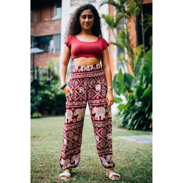 Imperial Elephant 5 women harem pants in Red PP0004 020005 04