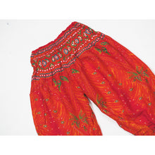 Load image into Gallery viewer, Peacock Unisex Kid Harem Pants in Red PP0004 020008 05