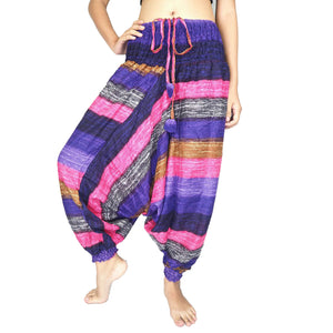 Funny Stripe Unisex Aladdin drop crotch pants in Purple PP0056 020021 03