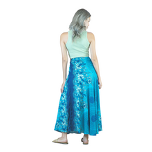 Load image into Gallery viewer, Acacia Mandala Women's Bohemian Skirt in Ocean Blue SK0033 020305 05