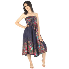 Load image into Gallery viewer, Floral Royal Women&#39;s Bohemian Skirt in Navy SK0033 020010 08