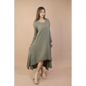 Fall and Winter Collection Organic Cotton Solid Color Dress LI0052 000001 00