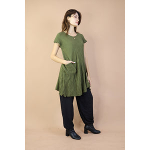Fall and Winter Collection Organic Cotton Solid Color Dress  LI0061 000001 00