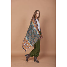 Load image into Gallery viewer, Contrast Mandala Scarf in Navy Blue JK0038 020127 05