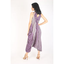 Load image into Gallery viewer, Zebra Stripe Women&#39;s Jumpsuit in Purple JP0008 020041 04