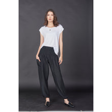 Load image into Gallery viewer, Solid color women harem pants in Black PP0004 020000 10