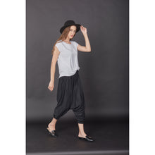 Load image into Gallery viewer, Solid Color Unisex Aladdin Drop Crotch Pants in Black PP0056 020000 10