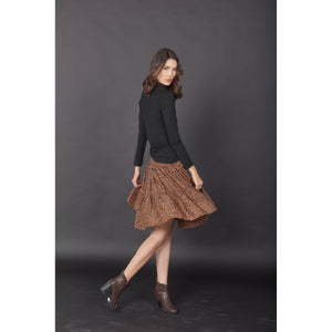 Flower Women's Skirt in Brown SK0090 020204 01