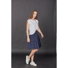 Load image into Gallery viewer, Flower Women&#39;s Skirt in Navy Blue SK0090 020203 01