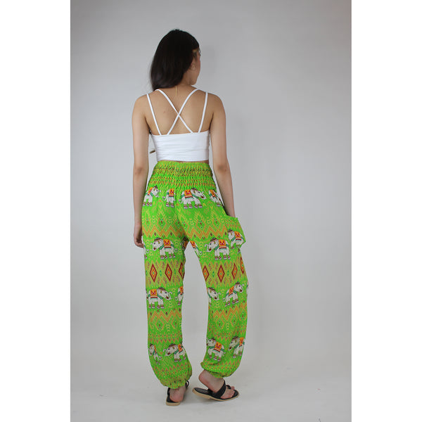 Oriental Elephant Women's Harem Pants in Green PP0004 020234 03