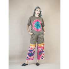 Load image into Gallery viewer, Tie dye women&#39;s Short sleeve with Long pant in Light Brown JP0095 019000 16