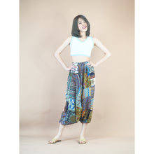 Load image into Gallery viewer, Patchwork Unisex Aladdin Drop Crotch Pants in Green PP0310 028000 20