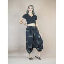 Load image into Gallery viewer, Patchwork Unisex Aladdin Drop Crotch Pants in Black PP0310 028000 10