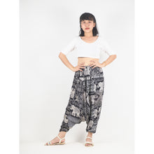Load image into Gallery viewer, Patchwork Unisex Aladdin Drop Crotch Pants in Black PP0310 028000 10