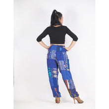 Load image into Gallery viewer, Patchwork Unisex Harem Pants in Bright Navy PP0004 028000 07