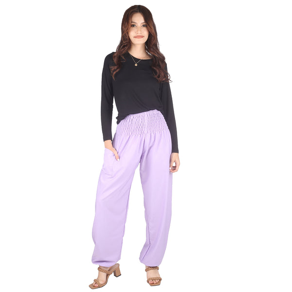 Solid Color Women's Harem Pants in Light Purple PP0004 130000 07