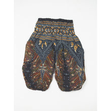 Load image into Gallery viewer, Peacock Unisex Kid Harem Pants in Black Gold PP0004 020007 04