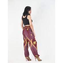Load image into Gallery viewer, Diamond Elephant Men/Womens Harem Pants in Red PP0004 020079 02