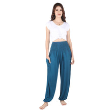 Load image into Gallery viewer, Solid Color Unisex Harem Pants Spandex in Aqua PP0004 070000 09