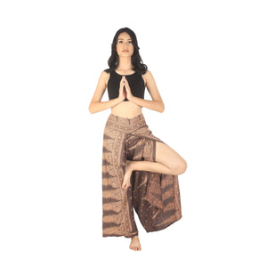 Peacock Feather Dream Women Palazzo Pants in Brown PP0076 020015 08