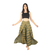 Load image into Gallery viewer, Peacock Feather Dream Women Palazzo Pants in Green PP0076 020015 10