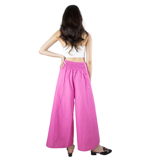 Solid Color Cotton Palazzo Pants in Pink PP0076 010000 23