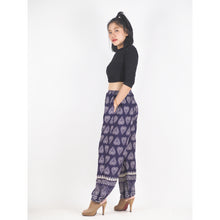 Load image into Gallery viewer, Lovely Heart Unisex Drawstring Genie Pants in Purple PP0110 020078 03