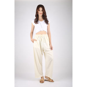 Solid Color Unisex Lounge Drawstring Pants in Cream PP0216 130000 19