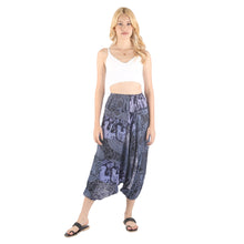 Load image into Gallery viewer, Patchwork Unisex Aladdin Drop Crotch Pants in Navy PP0310 028000 03