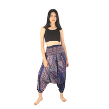 Load image into Gallery viewer, Peacock Unisex Aladdin drop crotch pants in Navy Blue PP0056 020007 05