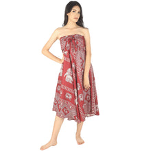Load image into Gallery viewer, Pirate Elephant Women&#39;s Bohemian Skirt in Red SK0033 020023 02