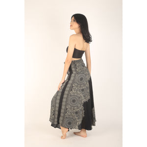 Floral Mandala Women's Bohemian Skirt in Black SK0033 020036 02