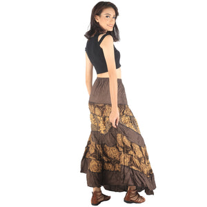 Floral Classic Women Skirts in Brown SK0067 020098 01