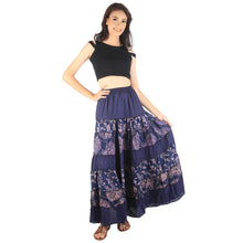 Load image into Gallery viewer, Floral Classic Women Skirts in Navy Blue SK0067 020098 03