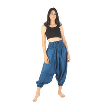 Load image into Gallery viewer, Solid Color Unisex Aladdin Drop Crotch Pants in Aqua PP0056 020000 09