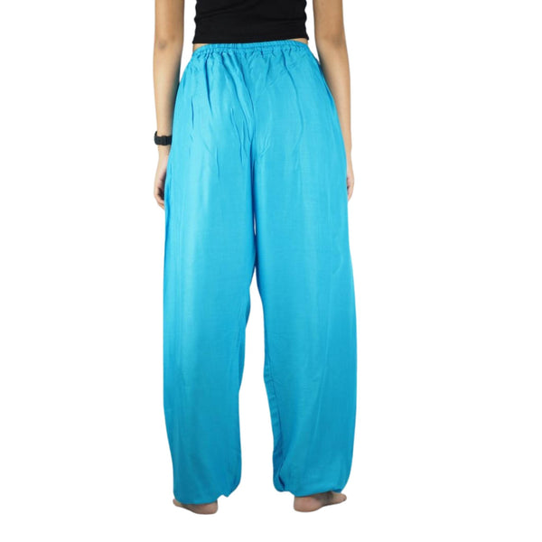 Solid Color Unisex Drawstring Genie Pants in Light Blue PP0110 020000 08