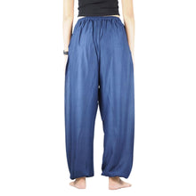 Load image into Gallery viewer, Solid Color Unisex Drawstring Genie Pants in Navy Blue PP0110 020000 03