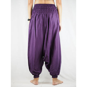 Solid Color Unisex Aladdin Drop Crotch Pants in Purple PP0056 020000 06