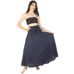 Solid Color Women's Bohemian Skirt in Navy SK0033 020000 03