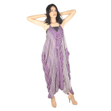 Load image into Gallery viewer, Zebra Stripe Women&#39;s Jumpsuit in Purple JP0008 020041 04