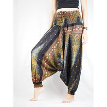 Load image into Gallery viewer, Peacock Unisex Aladdin drop crotch pants in Black PP0056 020042 06