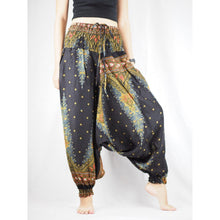 Load image into Gallery viewer, Peacock Unisex Aladdin drop crotch pants in Black PP0056 020042 06