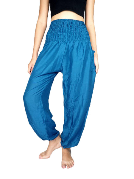 Solid color women harem pants in Aqua PP0004 020000 09