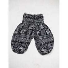 Load image into Gallery viewer, African Elephant Unisex Kid Harem Pants in Black PP0004 020004 01